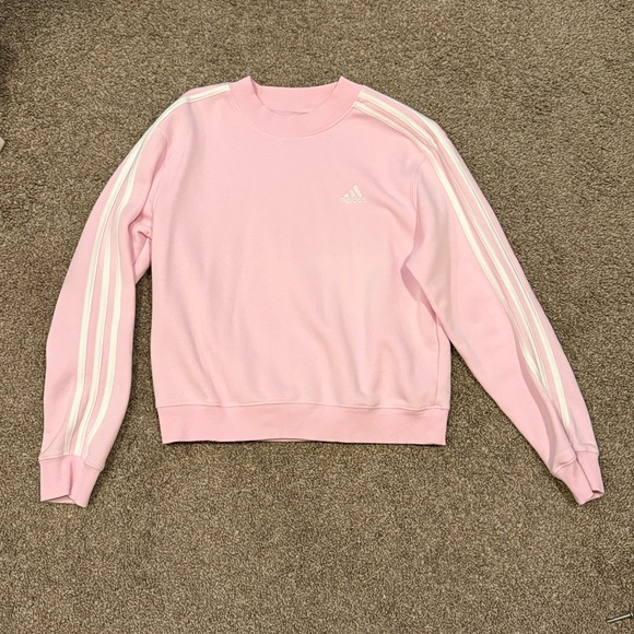 adidas Tops - Adidas Light Pink Crewneck with White Accents